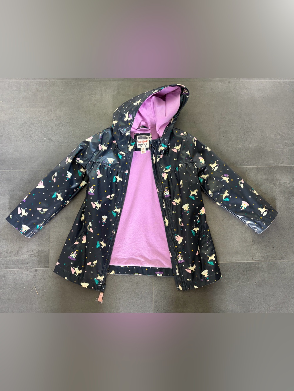 Cat & Jack Toddler Unicorn Raincoat, 4T